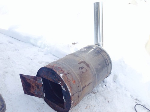 steel drum wood stove maple sap conversion